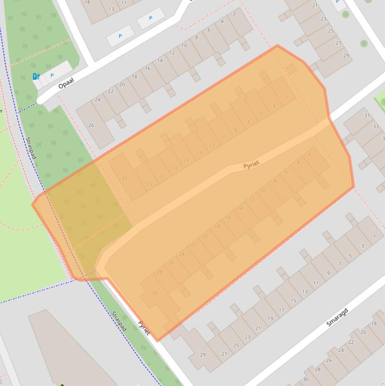 Kaart van postcodegebied 2719ST.
