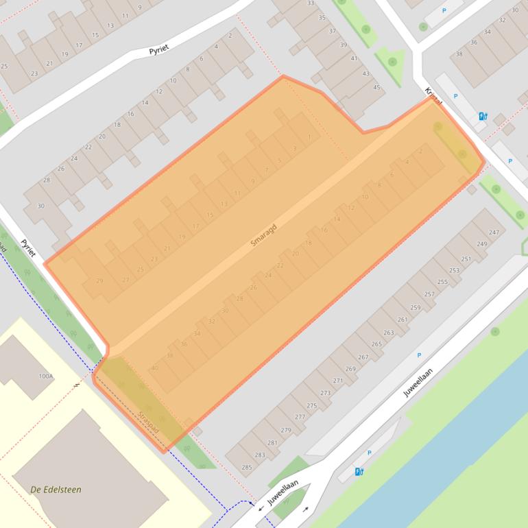 Kaart van postcodegebied 2719SV.