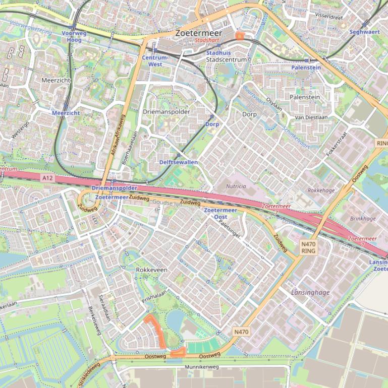 Kaart van postcodegebied 2719TB.