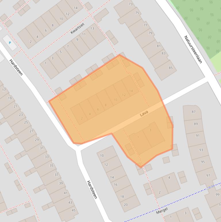 Kaart van postcodegebied 2719TD.