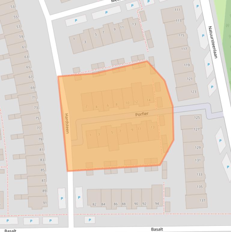 Kaart van postcodegebied 2719TH.