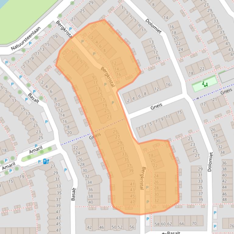 Kaart van postcodegebied 2719TL.