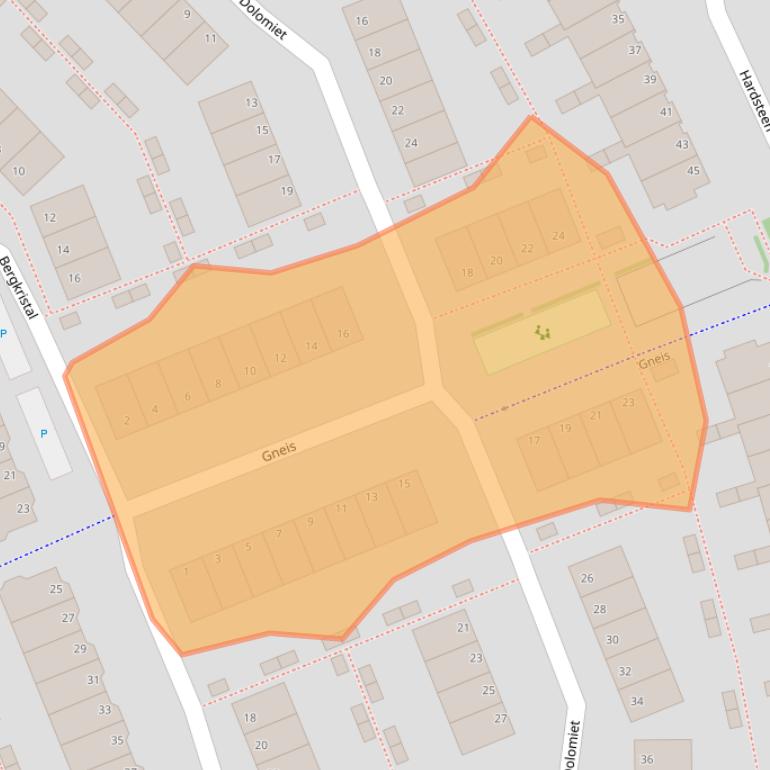 Kaart van postcodegebied 2719TM.