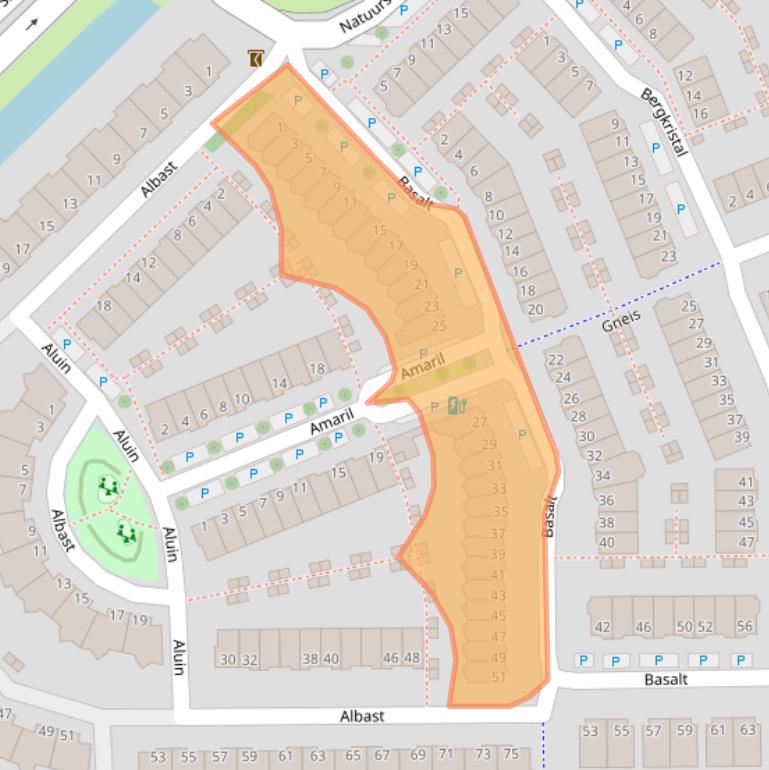 Kaart van postcodegebied 2719TP.