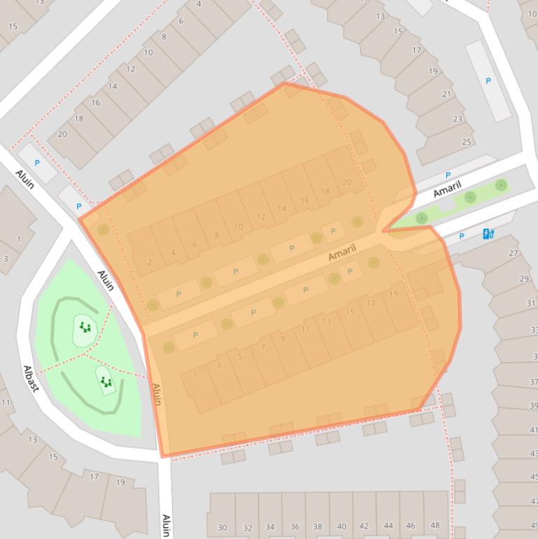 Kaart van postcodegebied 2719TR.