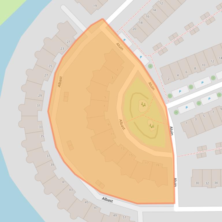 Kaart van postcodegebied 2719TS.