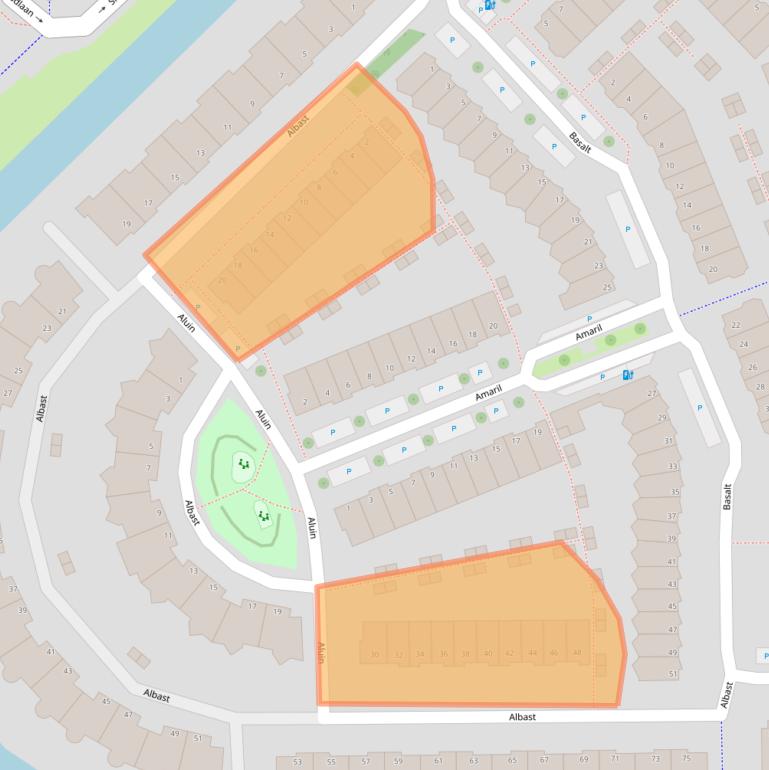 Kaart van postcodegebied 2719TT.