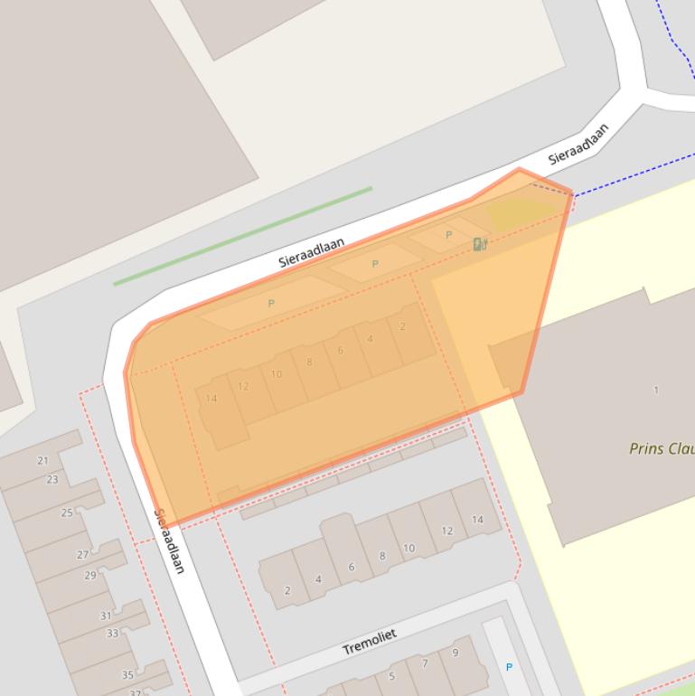 Kaart van postcodegebied 2719VB.