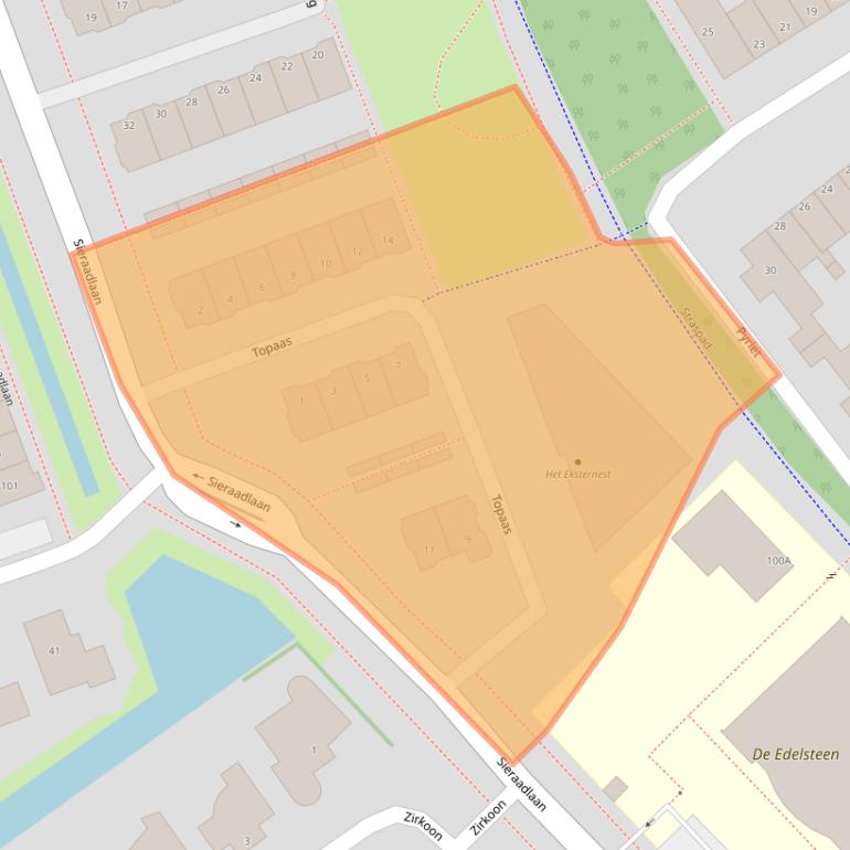 Kaart van postcodegebied 2719VD.