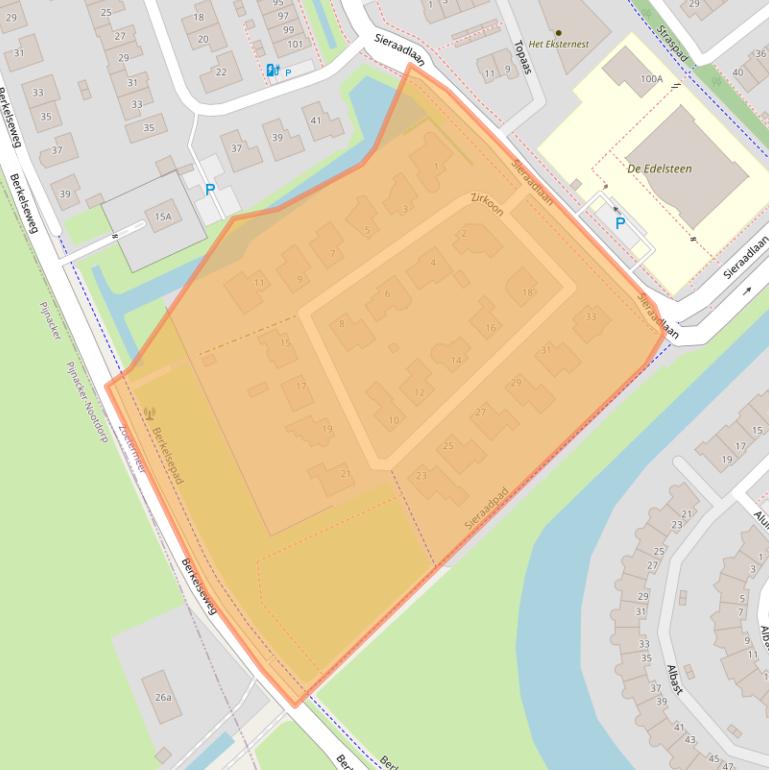 Kaart van postcodegebied 2719VH.