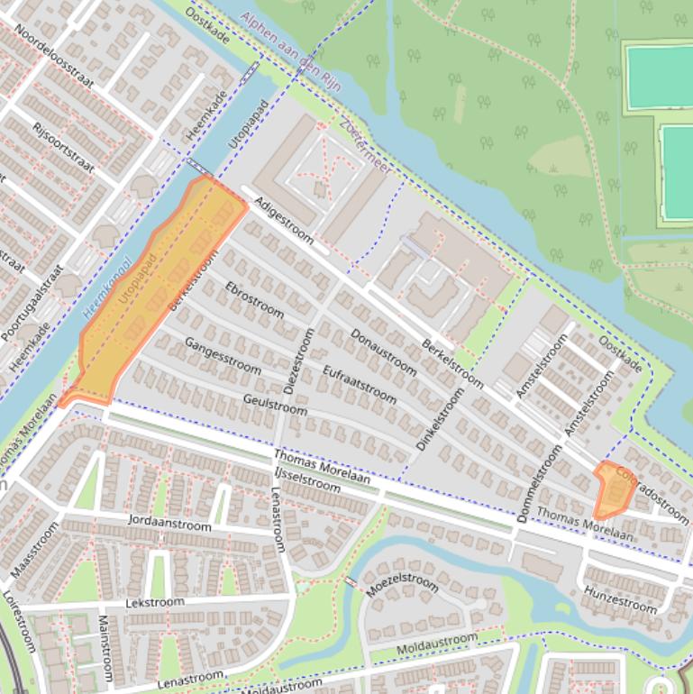 Kaart van postcodegebied 2721AD.