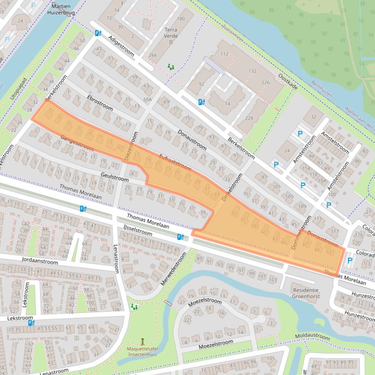Kaart van postcodegebied 2721AT.