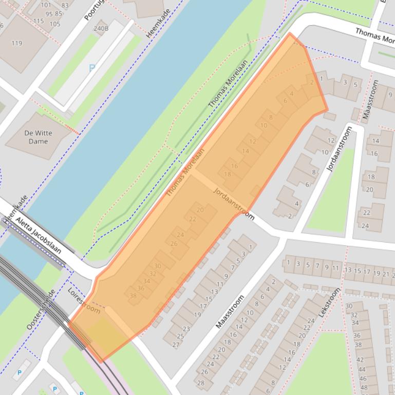 Kaart van postcodegebied 2721AV.