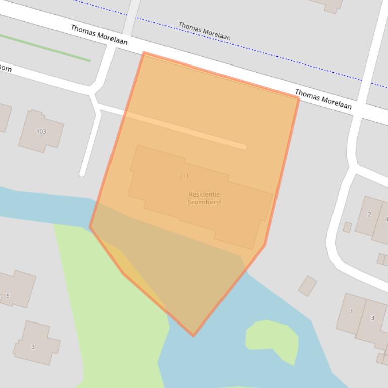 Kaart van postcodegebied 2721AZ.