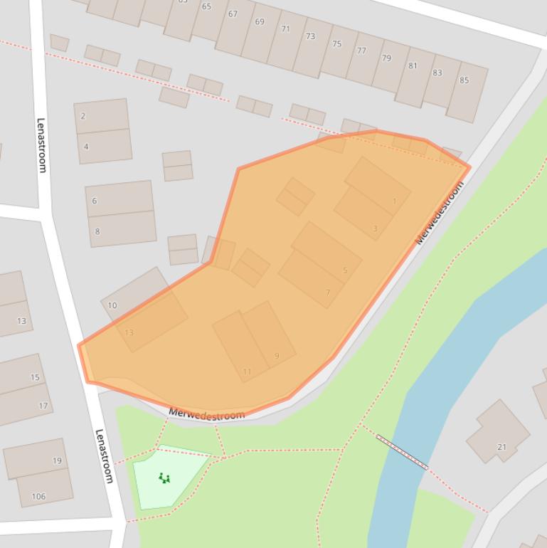 Kaart van postcodegebied 2721BV.