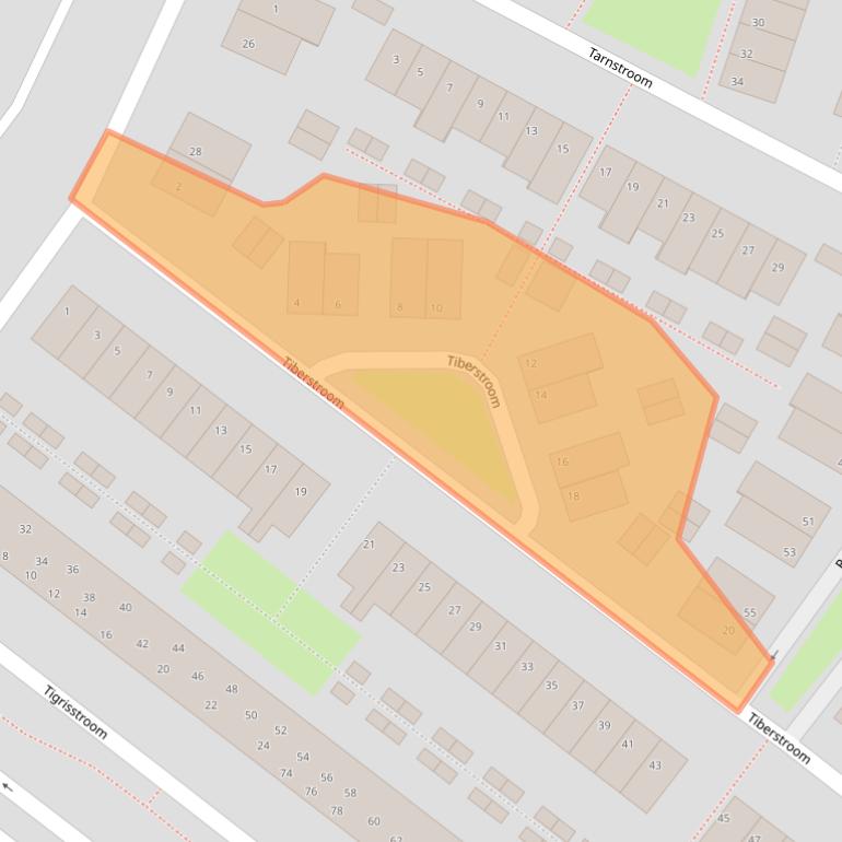 Kaart van postcodegebied 2721CK.