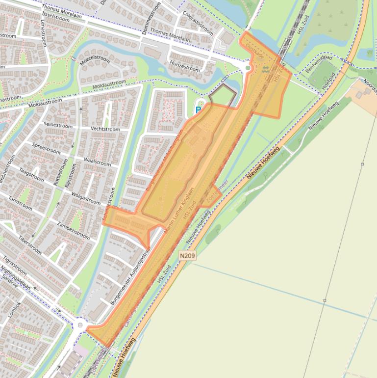 Kaart van postcodegebied 2721DX.