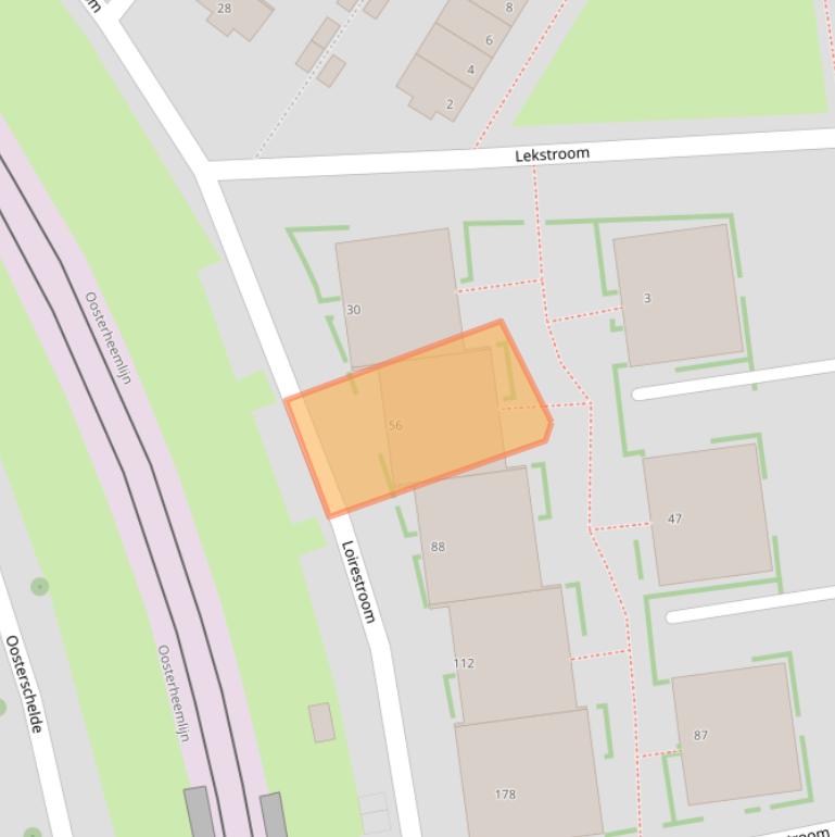 Kaart van postcodegebied 2721EE.