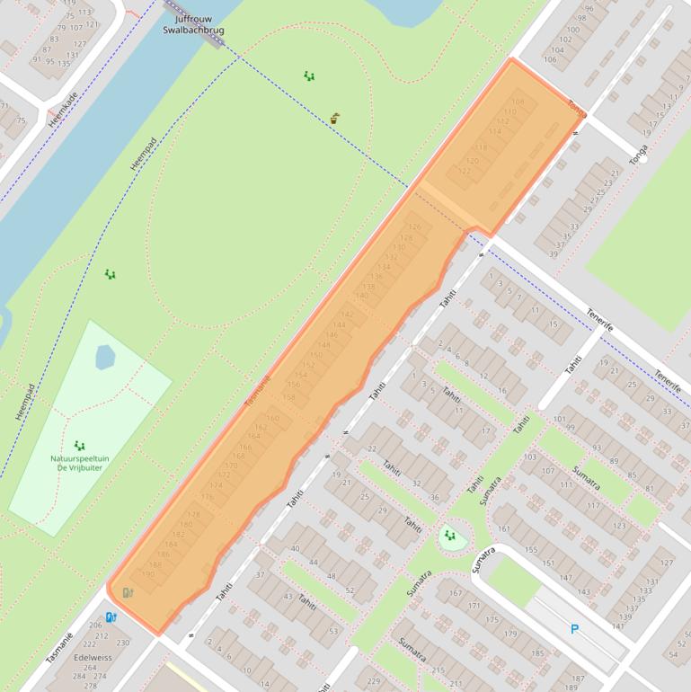 Kaart van postcodegebied 2721GB.