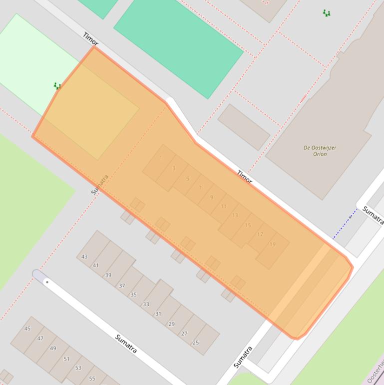 Kaart van postcodegebied 2721GD.