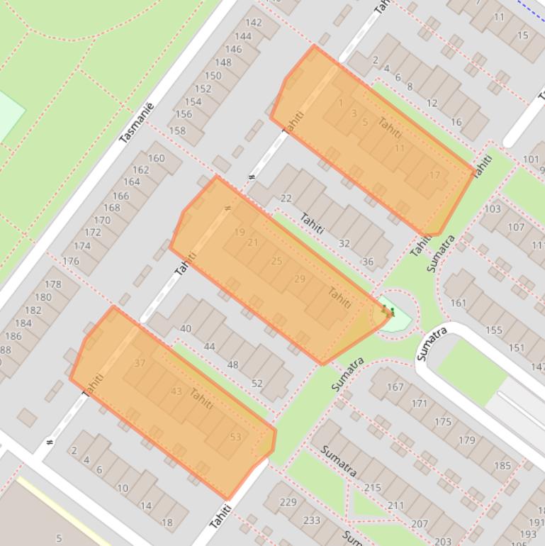Kaart van postcodegebied 2721GL.