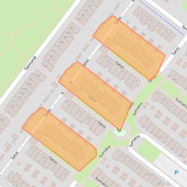 Kaart van postcodegebied 2721GM.