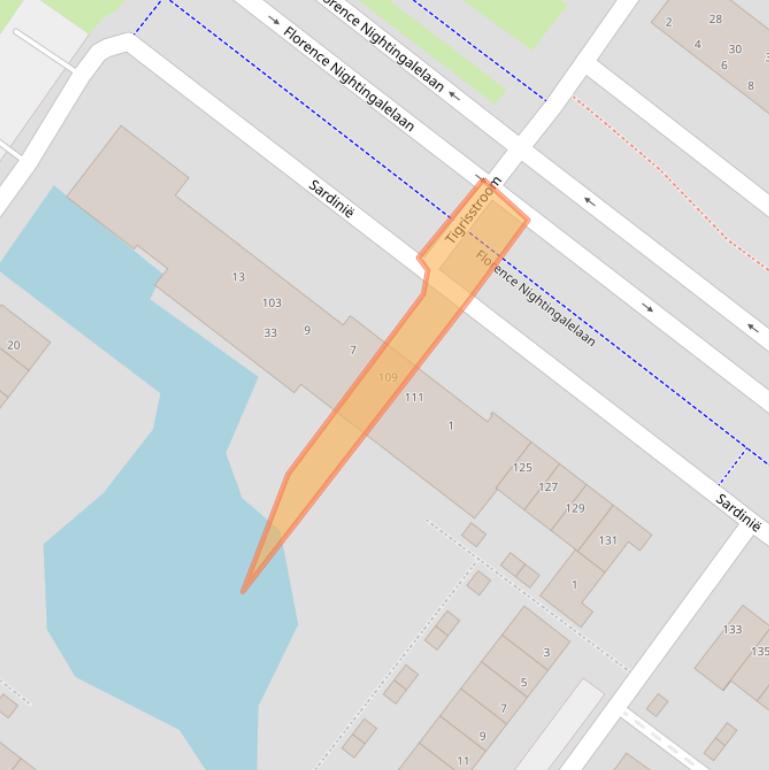 Kaart van postcodegebied 2721HA.