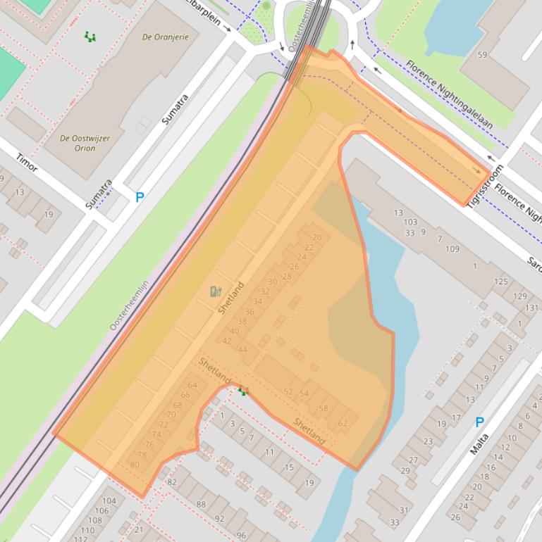 Kaart van postcodegebied 2721HD.