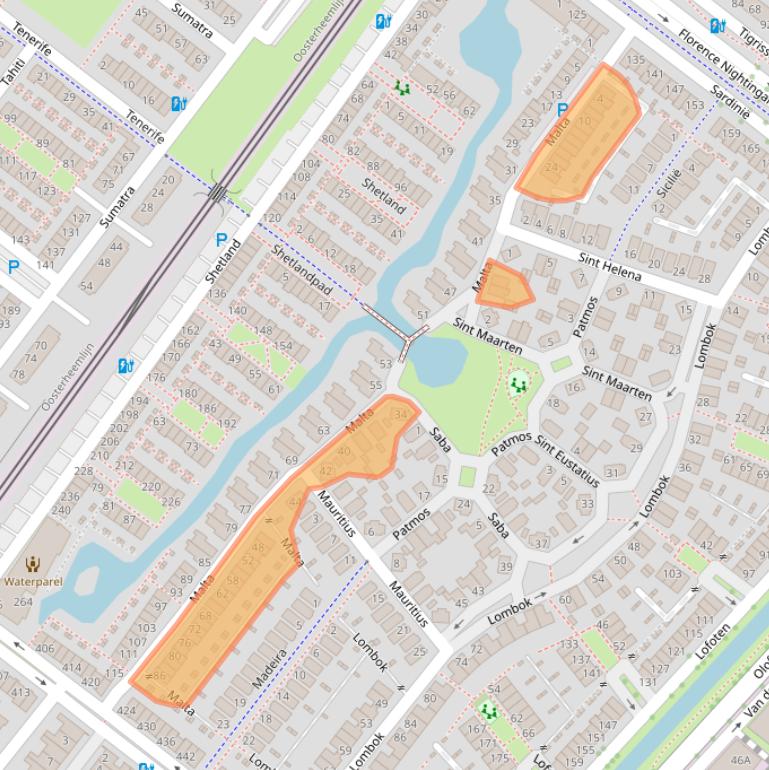 Kaart van postcodegebied 2721HL.