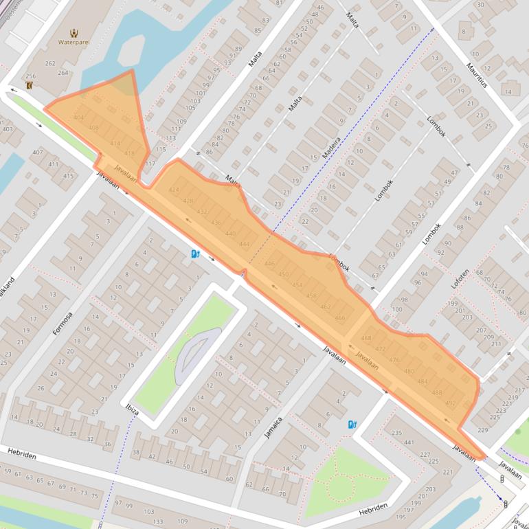 Kaart van postcodegebied 2721KE.