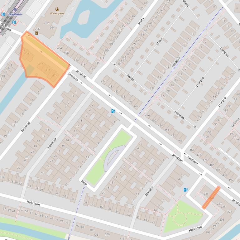 Kaart van postcodegebied 2721KG.
