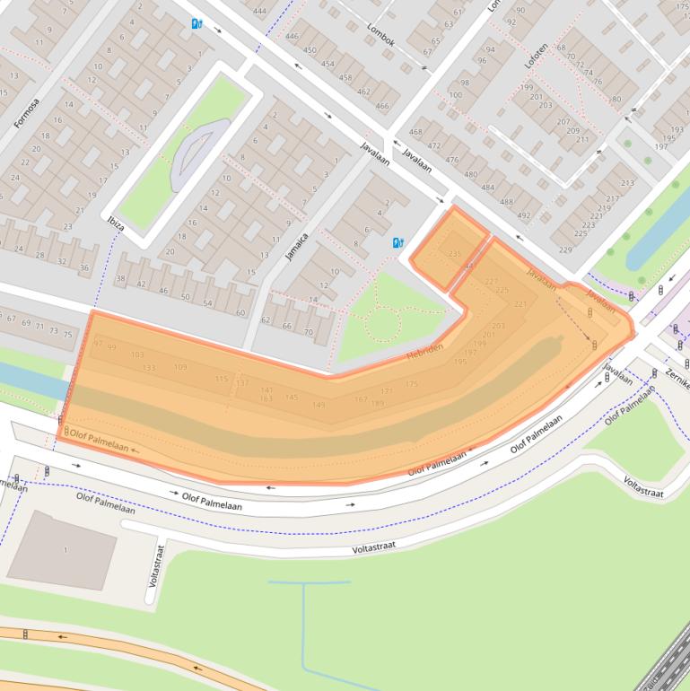 Kaart van postcodegebied 2721KH.