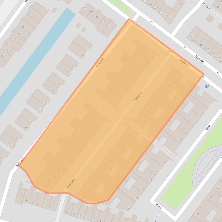 Kaart van postcodegebied 2721KN.