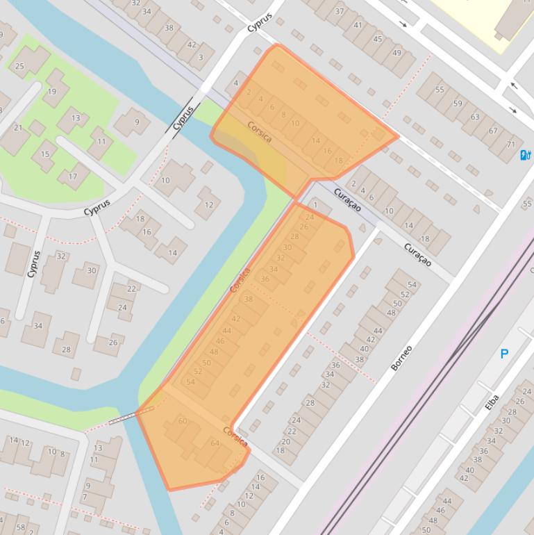 Kaart van postcodegebied 2721LD.