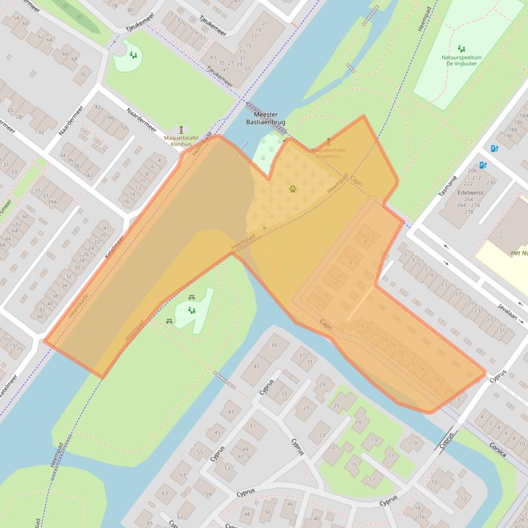 Kaart van postcodegebied 2721LN.