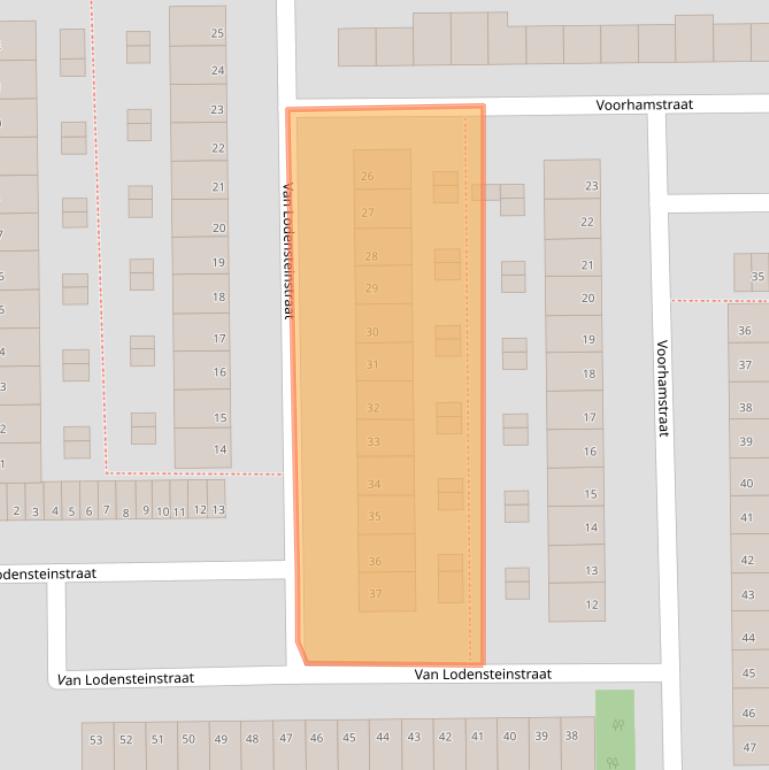 Kaart van postcodegebied 2722CH.