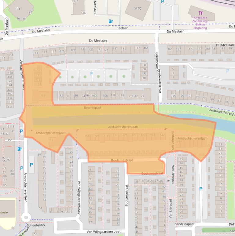 Kaart van postcodegebied 2722CZ.