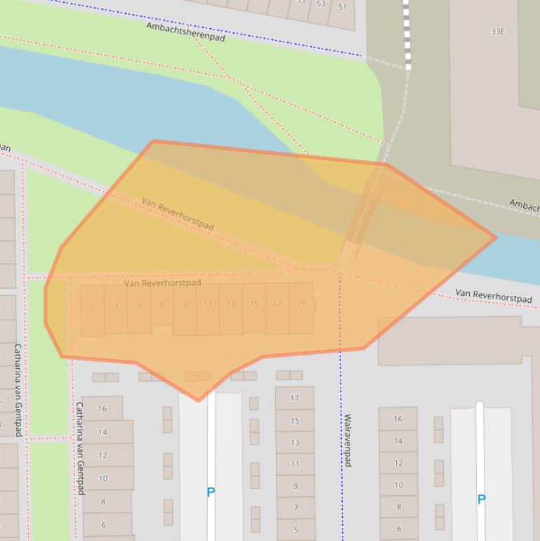 Kaart van postcodegebied 2722DA.