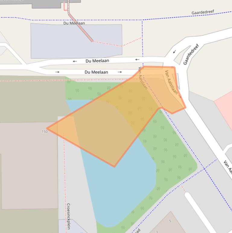 Kaart van postcodegebied 2722ED.