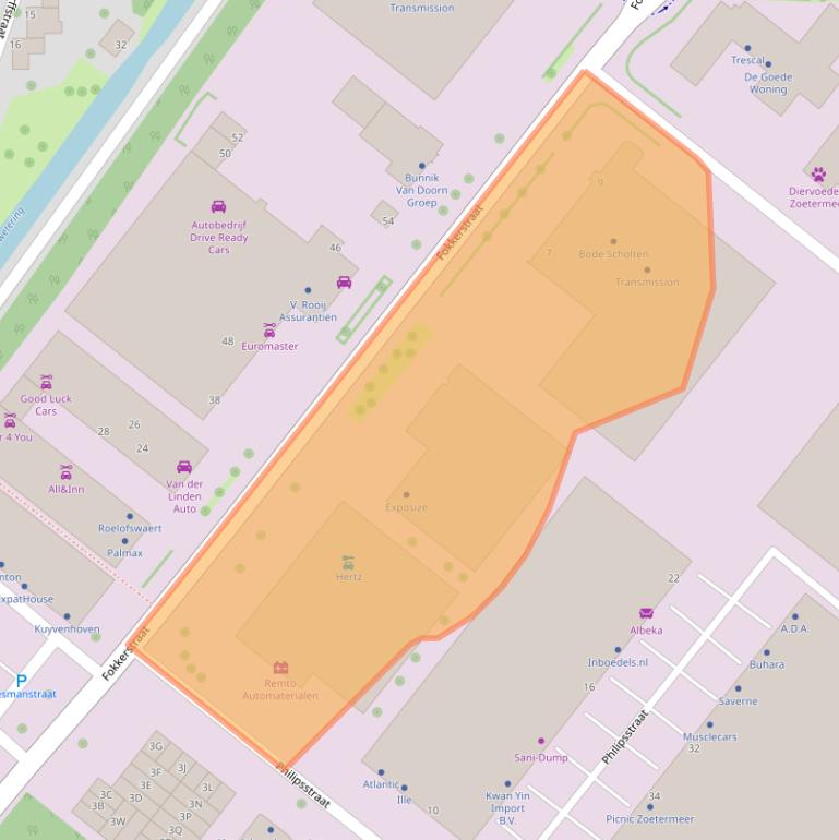 Kaart van postcodegebied 2722NH.