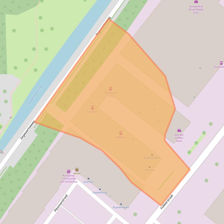 Kaart van postcodegebied 2722NJ.