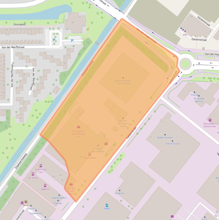 Kaart van postcodegebied 2722NK.