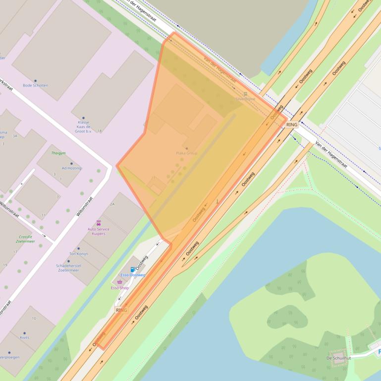 Kaart van postcodegebied 2722NR.