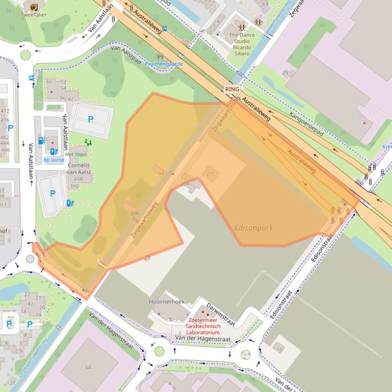 Kaart van postcodegebied 2722PP.