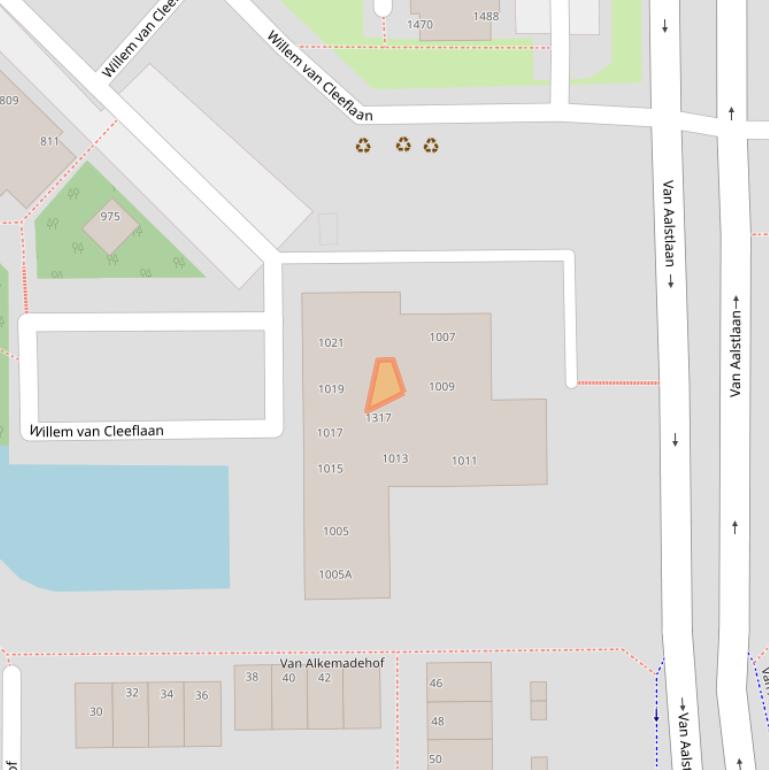 Kaart van postcodegebied 2722RH.