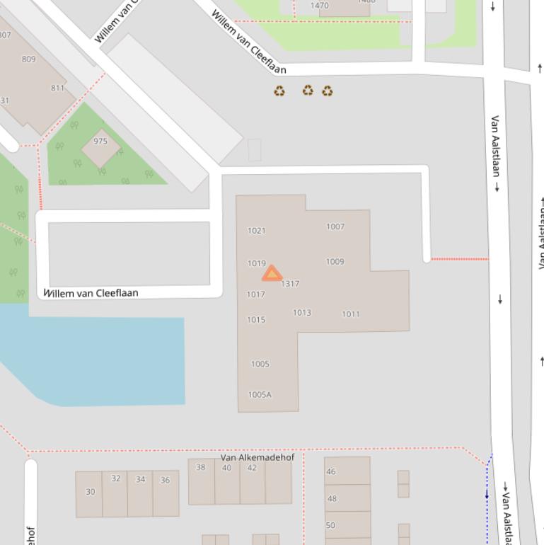 Kaart van postcodegebied 2722RK.