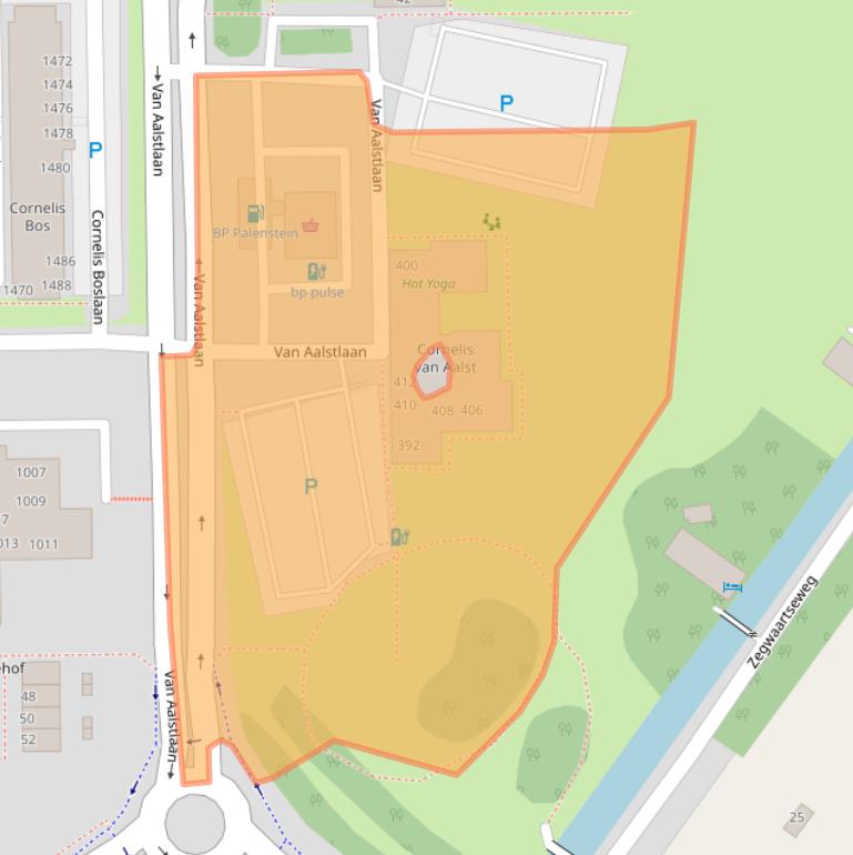 Kaart van postcodegebied 2722RX.