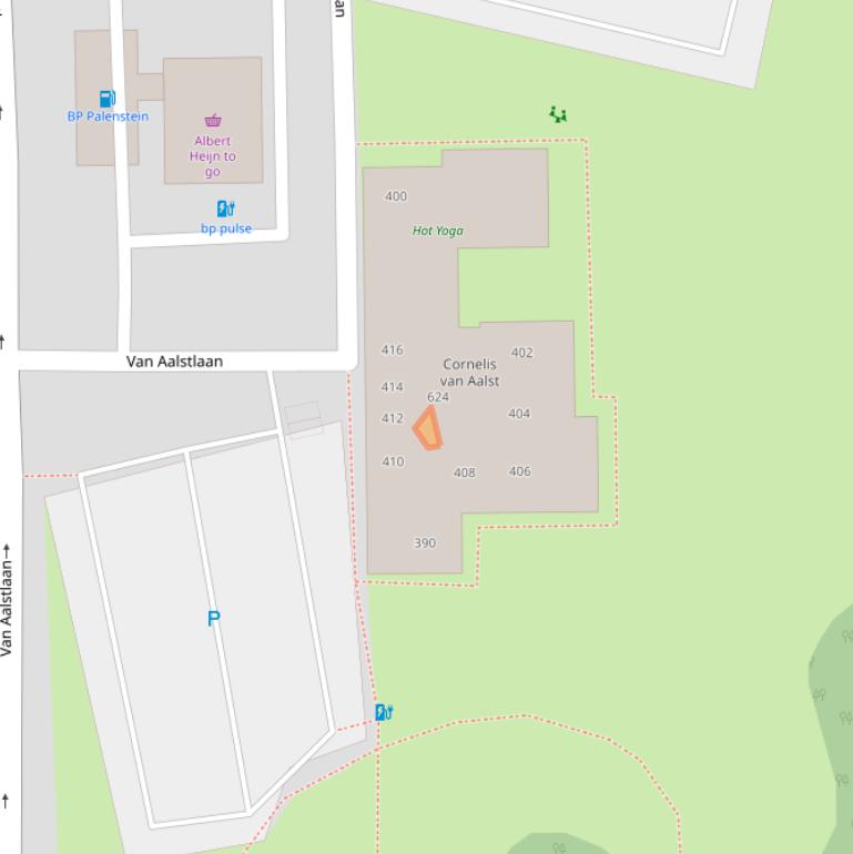 Kaart van postcodegebied 2722RZ.