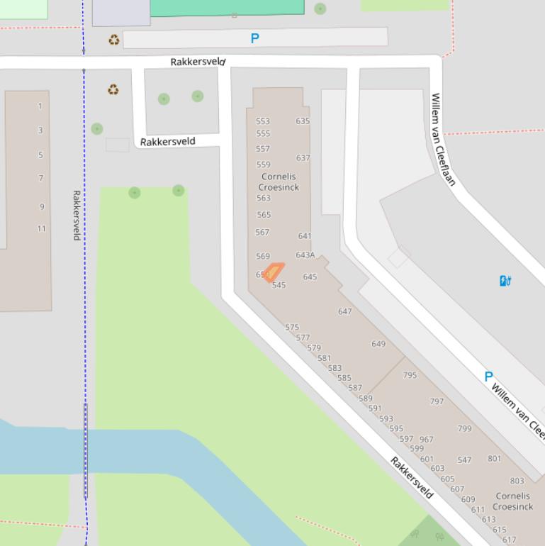 Kaart van postcodegebied 2722TD.