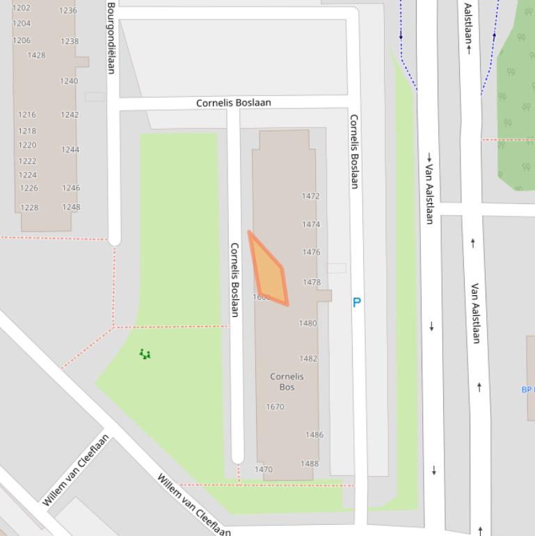 Kaart van postcodegebied 2722TN.